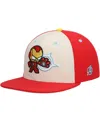 Lids Big Boys And Girls Cream Iron Man Chibi Glow-in-the-dark Snapback Hat In Cream