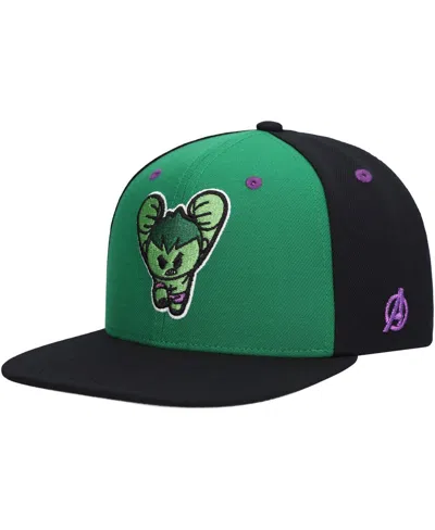 Lids Kids' Big Boys And Girls Green Hulk Chibi Glow-in-the-dark Snapback Hat