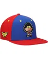 Lids Big Boys And Girls Royal/red Wonder Woman Chibi Glow-in-the-dark Snapback Hat In Red