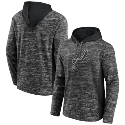 Lids Fanatics Branded Men's San Antonio Spurs Instant Replay Colorblocked Pullover Hoodie In Heather Charcoal