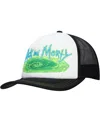Lids Men's And Women's White/black Rick And Morty Graphic Foam Trucker Adjustable Hat In Multi