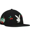 Lids Men's Black Playboy Cherry Fitted Hat