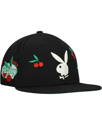 Lids Men's Black Playboy Cherry Fitted Hat