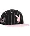 Lids Men's Black Playboy Logo Adjustable Hat In Black