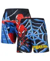 Lids Men's Black Spider-man Big Print Mesh Shorts In Black