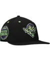 Lids Men's Green Goblin Black Spider-man Radioactive Glow In The Dark Fitted Hat In Black