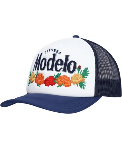 Lids Men's White Modelo Beer Floral Foam Trucker Adjustable Hat