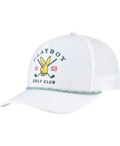 Lids Men's White Playboy Golf Club A-frame Adjustable Hat