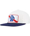 Lids Men's White/navy Pabst Blue Ribbon Corduroy Rope Golf Snapback Hat In White,navy