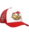 Lids Men's White/red Lone Star Armadillo Trucker Adjustable Hat In White,red