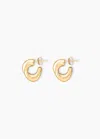 Lie Studio Diana Earrings In Gold In Brown