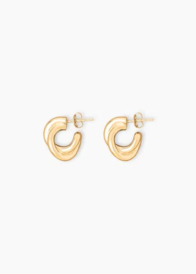 Lie Studio Diana Earrings In Gold In Brown