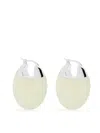 Lie Studio Erin Oval Earrings In Silver