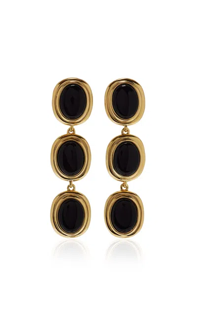 Lie Studio Exclusive Ada Gold Vermeil Onyx Earrings
