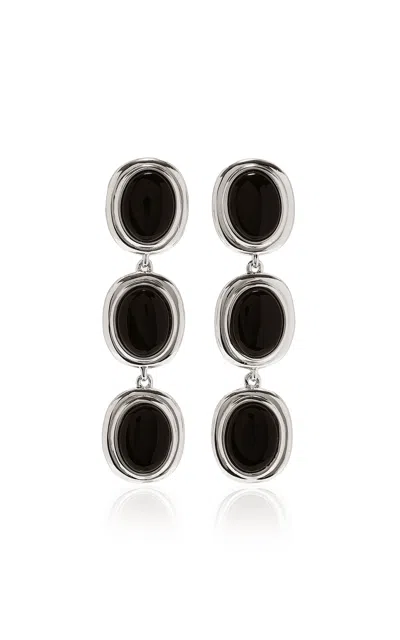 Lie Studio Exclusive Ada Sterling Silver Onyx Earrings