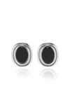 Lie Studio Exclusive Coco Sterling Silver Onyx Earrings