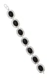 Lie Studio Exclusive Irene Silver-plated Onyx Bracelet