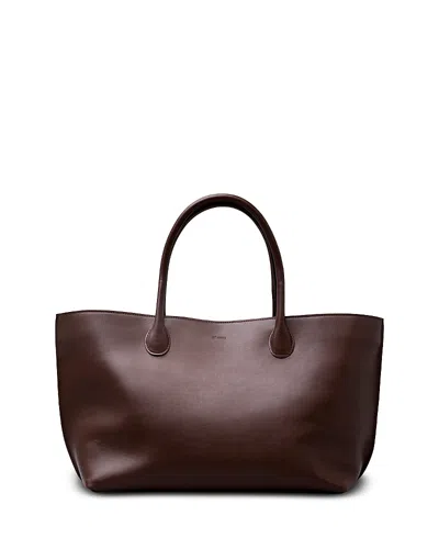 Lie Studio Grace Leather Tote In Brown