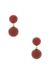 Lie Studio Hannah Earrings In Brown