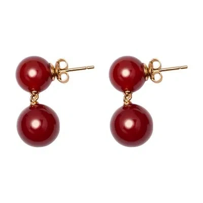 Lie Studio The Hannah Earrings In Red