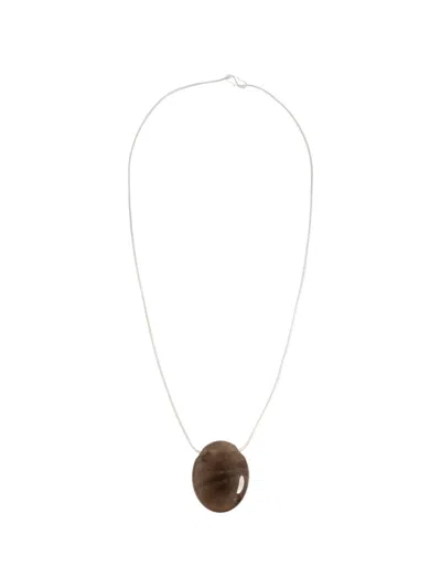 Lie Studio The Julia Silver And Quartz Necklace