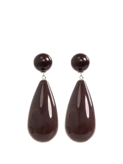 Lie Studio Lola Drop Earrings In Brown