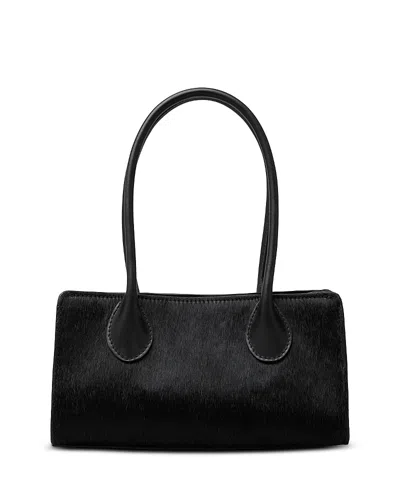 Lie Studio Lou Calf Hair Shoulder Bag In Black
