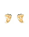 Lie Studio Magda Textured Stud Earrings In Gold
