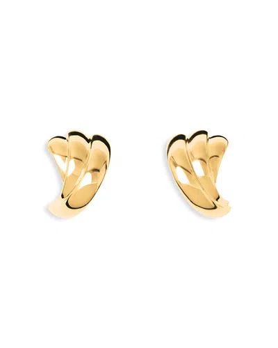Lie Studio Magda Textured Stud Earrings In Gold