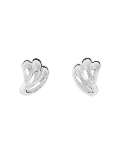 Lie Studio Magda Textured Stud Earrings In Metallic