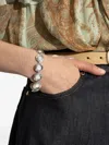 Lie Studio Oval-discs Bracelet In Metallic