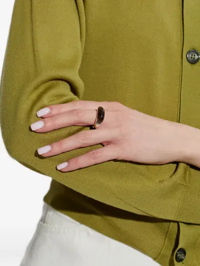 Lie Studio Quartz Sterling-silver Ring In Black