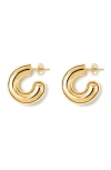 Lie Studio Rose Earrings In Gold