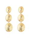 Lie Studio Ruby Triple Drop Earrings In Gold
