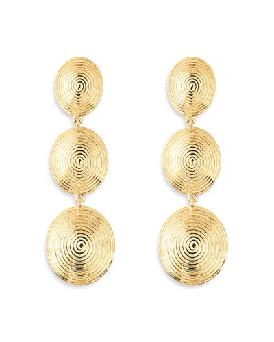 Lie Studio Ruby Triple Drop Earrings In Gold