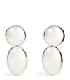 Lie Studio Sterling Silver Klara Drop Earrings In White