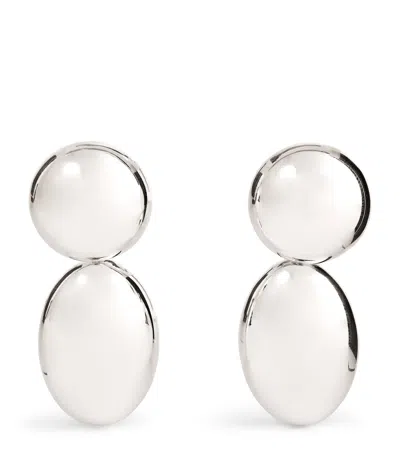 Lie Studio Sterling Silver Klara Drop Earrings In White