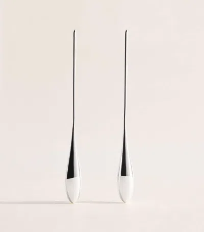 Lie Studio Lié Studio Sterling Silver Lili Earrings In Black