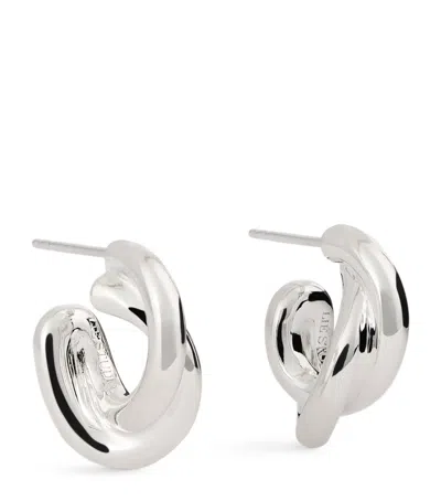 Lie Studio Sterling Silver The Diana Hoop Earrings In Metallic