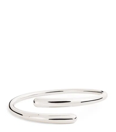 Lie Studio Sterling Silver The Olga Bangle In Metallic