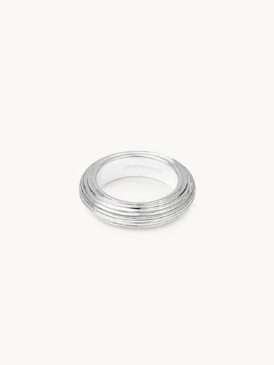 Lie Studio The Amelia Ring 18k Gold Plated 54 In Black