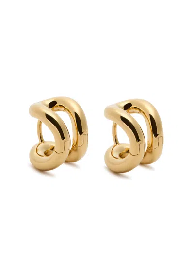 Lie Studio The Asta 18kt Gold-plated Hoop Earrings