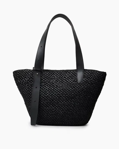 Lie Studio The Bianca Raffia Bag Small In Black