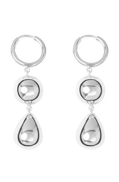 Lie Studio Lié Studio The Catherine Drop Earrings In Silver