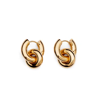Lie Studio The Esther Hoop Earrings In Gold