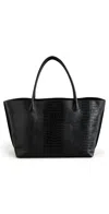 Lie Studio The Eva Weekend Tote Black Croc In Black