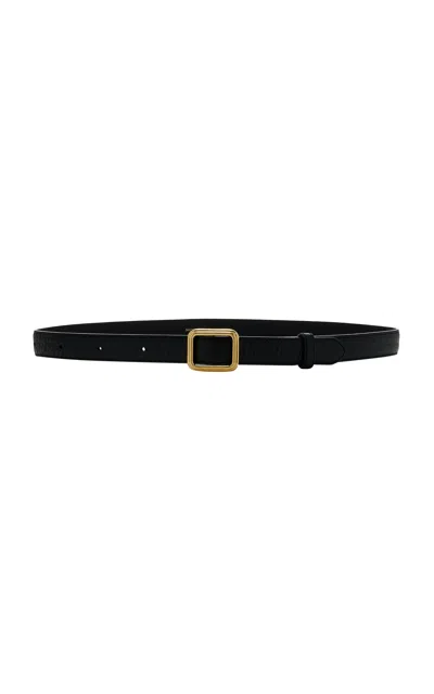 LIE STUDIO THE GEORGIA CROC-EFFECT LEATHER BELT