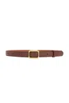 Lie Studio The Georgia Wide Belt In Chocolate Brown