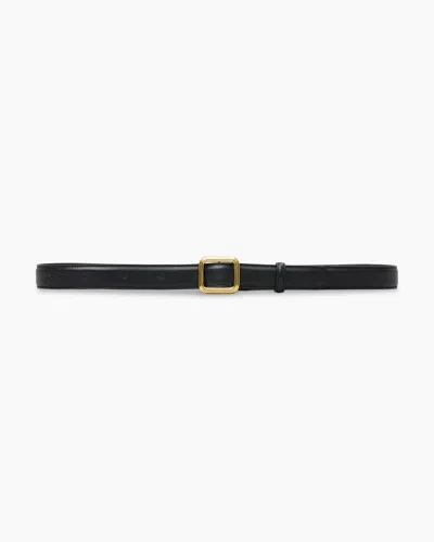 Lie Studio The Georgia Wide Belt In Solid Black
