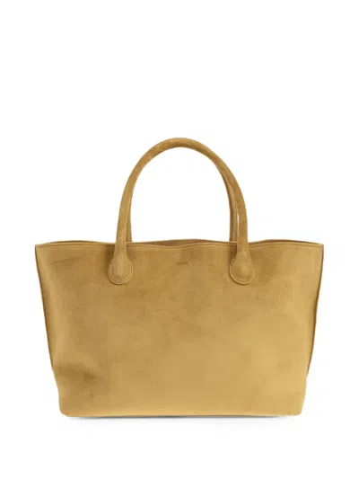 Lie Studio The Grace Suede Tote Bag In Brown